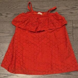 Zara Girls Red Lace Ruffle Camisole Size 8